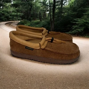 Steger Mocs Scout Size 8 Wide Genuine Moosehide Moccasins Women's Mukluks Flat - Picture 1 of 12