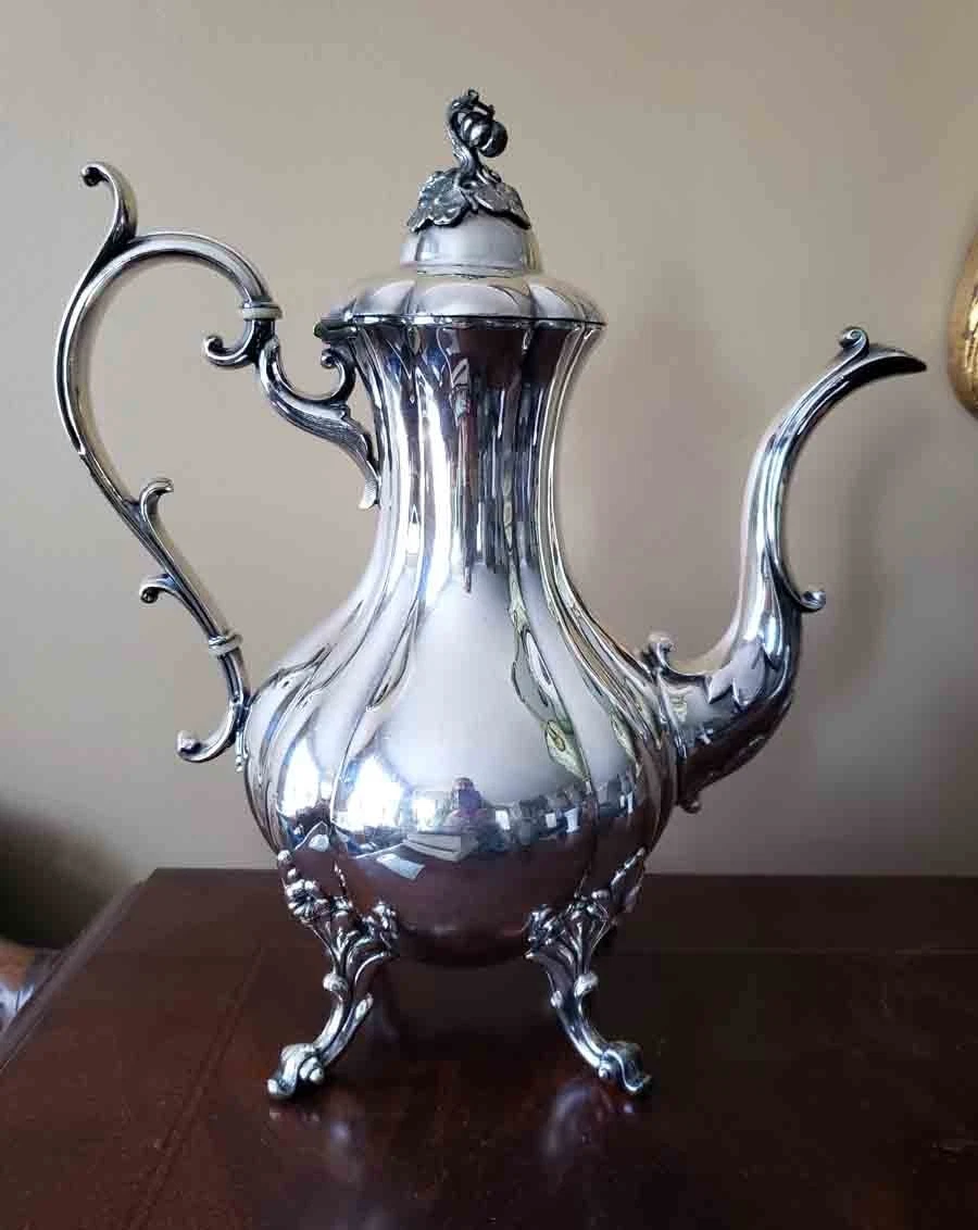 Reed & Barton Winthrop Antique US Silver-Plated Teapots, Coffee