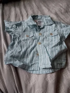 Pumpkin Patch Blue Shirt Size 0-3mths - Picture 1 of 2