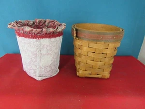 12 of 12. LONGABERGER 1992 Small Basket 4.5" Tall Pencil Basket Liner Protector - Picture 1 of 7