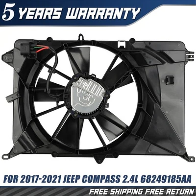 OEM Electric Radiator Cooling Fan Assembly For Jeep Compass 2017 2018 2019-2021 - Image 1 of 4