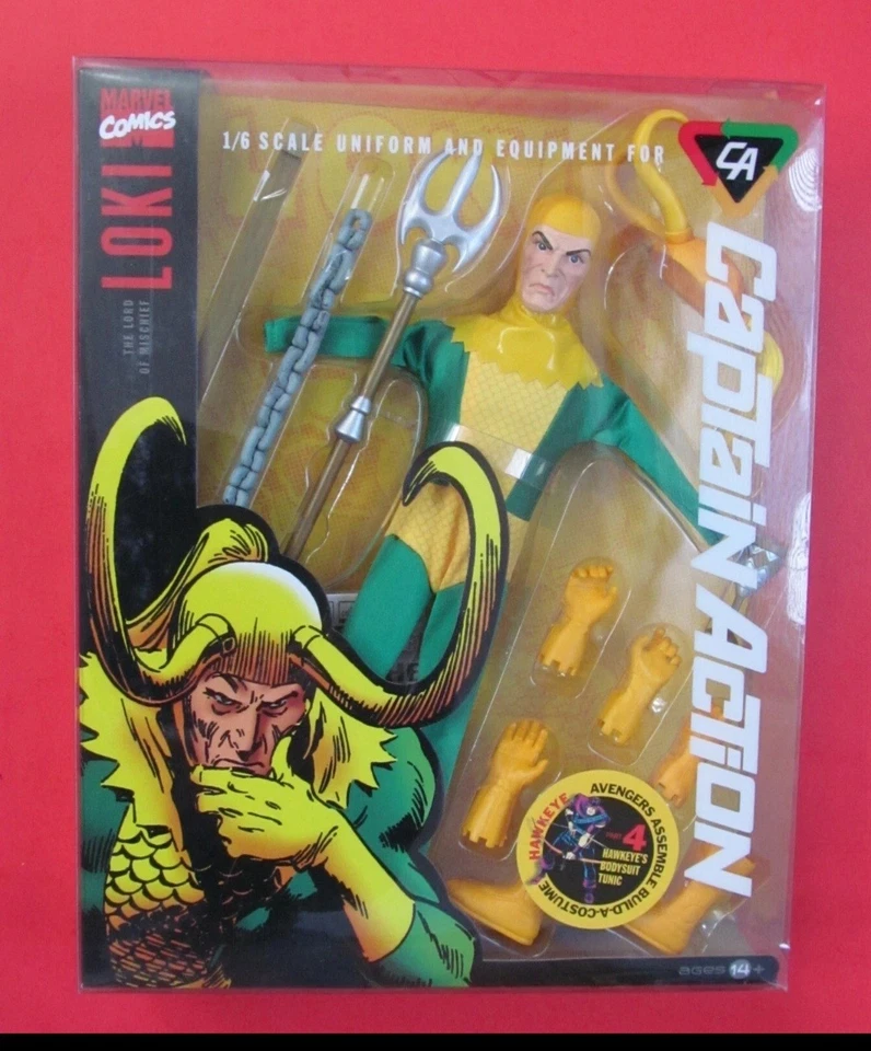 Boneco Captain Action as Loki 12" / 2012 Marvel.     CAIXA ABERTA. - Imagem 1 de 3