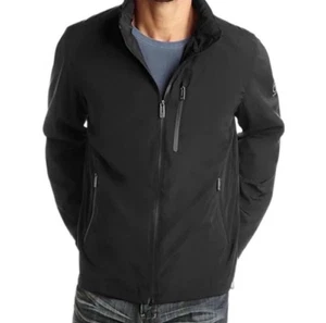 TECH by TUMI Men's Black Jacket SOFT SHELL fleece interior Sz Large - Picture 1 of 8