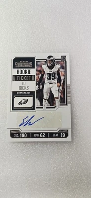 2023 Panini Contenders Football Eli Ricks Rookie Ticket Auto-Eagles #233 RC NFL - Image 1 of 2