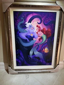 RARE Disney Little Mermaid “Tough Choices” Dylan Bonner LE Embellished on Canvas - Picture 1 of 2