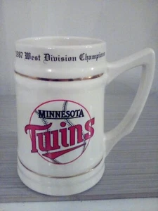 1987 West Division Champion Minnesota Twins Baseball Beer Stein Mug Vintage - Picture 1 of 4