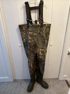 REDHEAD BONE-DRY CHEST WADERS, THINSULATE STEEL SHANK BOOTS 12 ~ NOT Water Tight - Picture 1 of 12