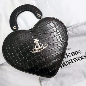 Vivienne Westwood Josephine Heart Crossbody Bag croc-effect leather outlet JP - Picture 1 of 11
