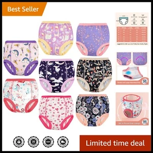 Comfy 8-Pack Potty Training Pants with 6-Layer Absorption - Toddler Sizes 2-9 - Picture 1 of 9