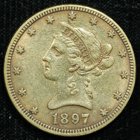1897 (Philadelphia) $10 Liberty Head US Gold Eagle Coin Cover
