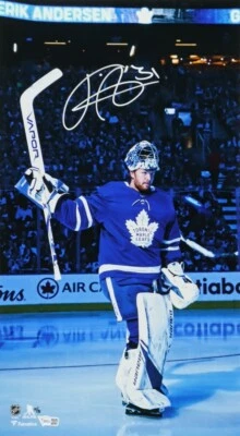 Frederik Anderson Autographed 11x18 Fanatics Holo #/31 Toronto Maple Leafs Goal! - Image 1 of 3
