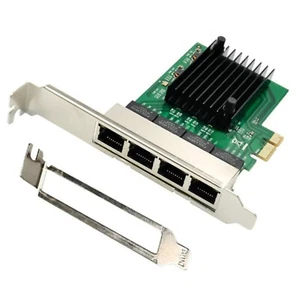 4 Ports RJ45 Gigabit Ethernet PCI-E PCIe X1 Network Adapter Card VLAN Server NIC - Picture 1 of 10