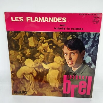 jacques brel les flamandes 7” french import ep 1963 M/NM 432-425 BE - Image 1 of 3