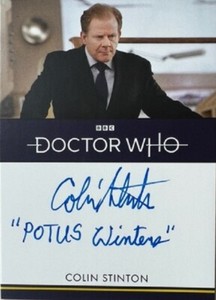 Colin Stinton Inscription Autograph Card from Doctor Who Series 1 - 4 b