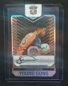 2021 TLA NRL Elite Stefano Utoikamanu #YGB 16/20 Young Guns Signatures #81/110