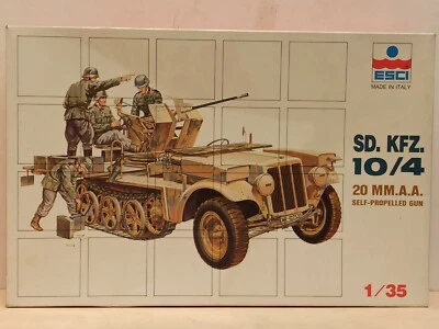 SD KFZ 10/4 20 mm Anti Aircraft WWII Plastic model Kit 1:35 Esci Ertl 5018 - Immagine 1 di 2