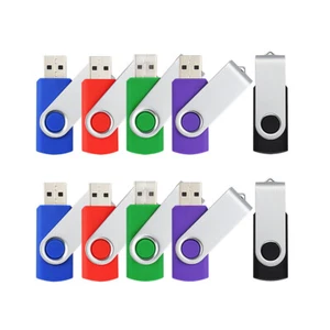 5-20PCS 4GB Flash Pen Drive USB2.0 Memory Stick Rotating Storage Colorful - Picture 1 of 14