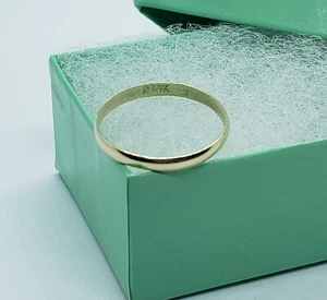 2mm 10K Solid Yellow Gold Plain Knuckle Band Simple Ring Women Sizes 2 to 7.5 - Picture 1 of 18