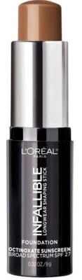 L'Oreal Paris Makeup Infallible Longwear Shaping Stick Foundation, 411 Chestnut, - Image 1 of 4