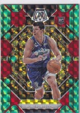 NBA Mosaic Basketball 2022-23 No. Sandwiches 232 Simone Fontecchio Rookie Red Green
