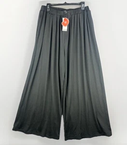 Neu mit Etikett Cider Damenhose Gr. 0XL superweites Bein schwarz Strick Boho Palazzohose - Bild 1 von 9