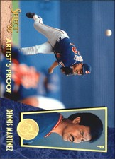 1995 Select Artist's Proofs Cleveland Indians Baseball Card #130 Dennis Martinez