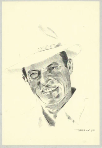 Chi Chi Rodriguez William Van Zandt 4-1/2" x 6-1/2" artwork postcard Cover