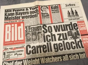 Bildzeitung BILD 28.10.1991 * zum 30. 29. 28. Geburtstag * Carrell - Picture 1 of 1