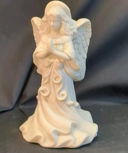 PARTY LITE - ENGEL DES LICHTENS BISKUIT - KEGELKERZENHALTER - Bild 1 von 4