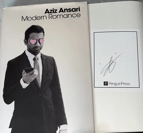 SIGNED Modern Romance Book Aziz Ansari Hardcover HC DJ Stand Up Comic Comedy Cover