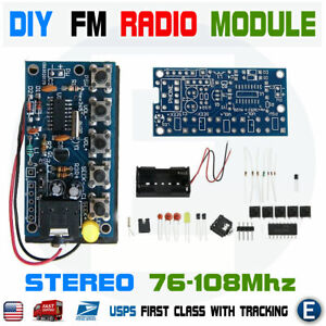 Wireless Stereo FM Radio Receiver Module PCB DIY Electronic Kits 76MHz-108MHz