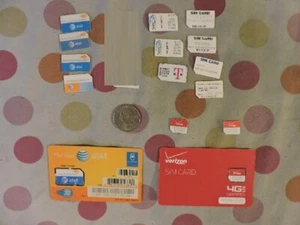 ONE cell cellular phone sim card cards smart chip chips AT&T SunCom Verizon Cing - Picture 1 of 13