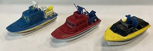Matchbox Boats set of 3, 1 Superfast Police Launch & 2 Sea Rescue Boats - Picture 1 of 16