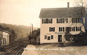 West Henniker NH Railroad Station Train Depot RPPC Postcard - Picture 1 of 2