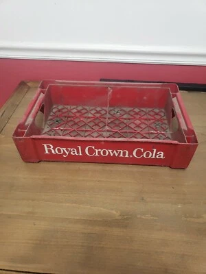 Vintage Red Plastic Royal Crown Soda Pop Crate Soda Delivery Box Union Carbide - Image 1 of 4