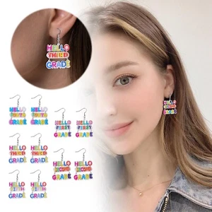 Teacher's Day Earrings For The Beginning Of The School Year English Grade - Picture 1 of 39