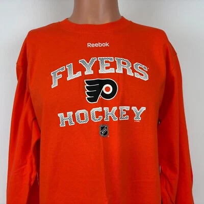Camiseta Reebok Philadelphia Flyers Para Hombre Talla M Naranja NHL Hockey Manga Larga Foto 1 de 4