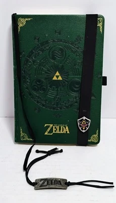 LEGEND OF ZELDA HYRULE HYLIAN PREMIUM WRITING JOURNAL & METAL BRACELET LOT - Image 1 of 4