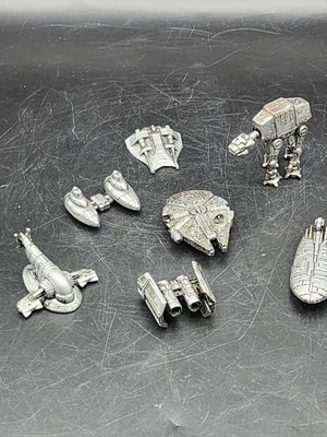 Vintage 1993/94 Star Wars Micro Machines Limited Edition Silver Series Set Of 7 - Image 1 of 4