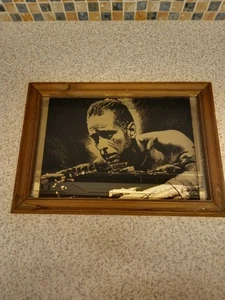 Vintage Humphrey Bogart Mirror 34cm x 24cm RARE suit man cave bar pub - Bild 1 von 2
