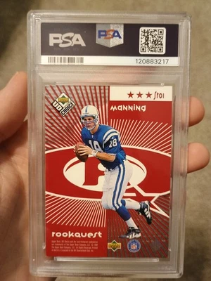 1998 UD Choice - Starquest/Rookquest Peyton Manning, John Elway #SR01 Red (RC) - Image 1 of 2