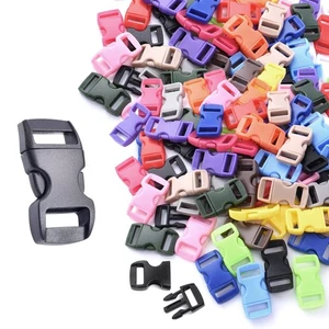 150 Pack Assorted Curved 3/8" Paracord Buckles, Paracord Bracelet Buckles, Pl... - Picture 1 of 6