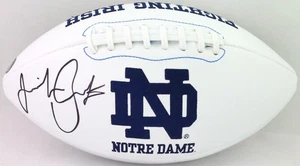 Jeremiah Owusu-Koramoah Autographed Notre Dame Logo Football w/ Insc- Prova - Picture 1 of 10