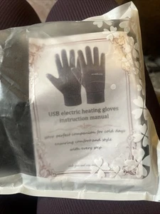 ROCKBRS Winter Gloves Cycling Electric Heated Glove USB Plug in Touchscreen Warm - Picture 1 of 4