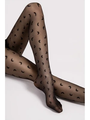 Fiore Half Moon 20DEN Strumpfhose Schwarz S-L  – Eleganz mit feinem Muster Damen - Bild 1 von 4