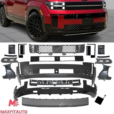 For Hyundai Santa Fe Calligraphy 24-25 Front Upper Lower Bumper Grille W/Molding Foto 1 de 4