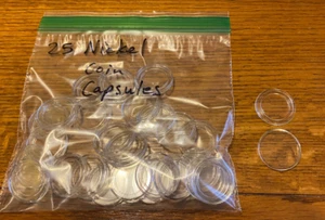 25 Münzkapseln aus nickelgroßem Kunststoff - Bild 1 von 4