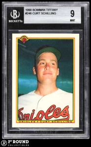 Curt Schilling BGS 9: 1990 Bowman Tiffany 1st Bowman Card #246 - Picture 1 of 3