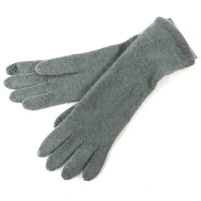 HANNAH ROSE ⚜ GUANTE TEXTO INVIERNO CACHEMIR VERDE/GRIS MUJER Foto 1 de 3