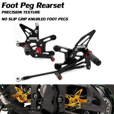 Juego de estriberas traseras ajustable para KAWASAKI Ninja ZX 10R ZX10R 11-14 Foto 1 de 4